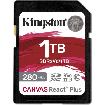 Карта памяти 1Tb SD KINGSTON CANVAS REACT PLUS (SDR2V6/1TB)