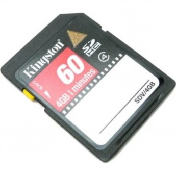 Карта памяти KINGSTON 4GB Class 4 SDHC SDV-4GB