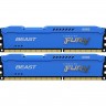 Оперативная память 8Gb DDR-III 1600MHz KINGSTON FURY BEAST BLUE () (2x4Gb KIT) KF316C10BK2/8
