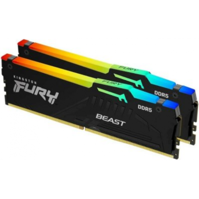 Память оперативная KINGSTON FURY BEAST RGB EXPO 32GB 6000MT/s DDR5 CL36 DIMM (Kit of 2) KF560C36BBE2AK2-32