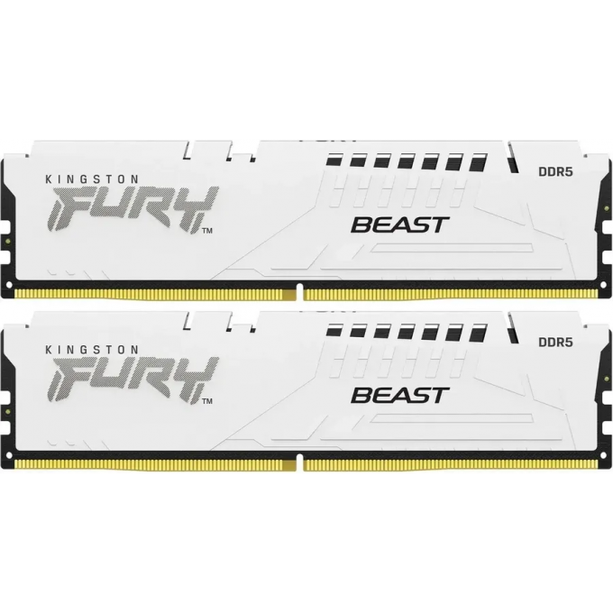 Память оперативная KINGSTON FURY BEAST WHITE EXP 32GB 5200MT/s DDR5 CL36 DIMM KF552C36BWEK2-32