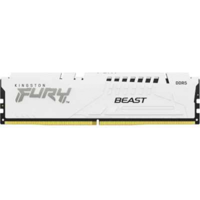 Память оперативная KINGSTON FURY BEAST WHITE EXPO 16GB 6000MT/s DDR5 CL36 DIMM KF560C36BWE2-16