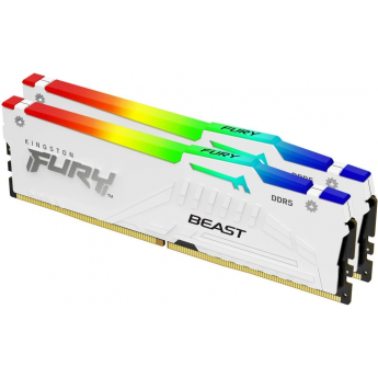 Память оперативная KINGSTON FURY BEAST WHITE RGB EXPO 64GB DDR5 6000MT/s CL36 DIMM