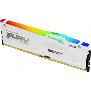 Память оперативная KINGSTON FURY BEAST WHITE RGB XMP 16GB 5600MT/s DDR5 CL40 DIMM
