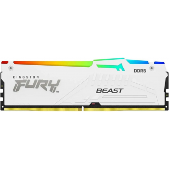 Память оперативная KINGSTON FURY BEAST WHITE RGB XMP 16GB 6000MT/s DDR5 CL30 DIMM