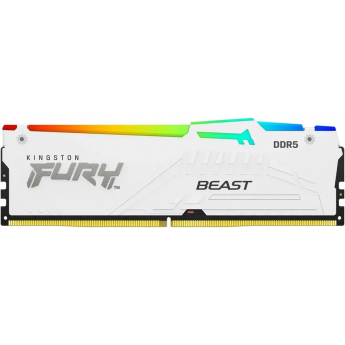 Память оперативная KINGSTON FURY BEAST WHITE RGB XMP 16GB 6400MT/s DDR5 CL32 DIMM
